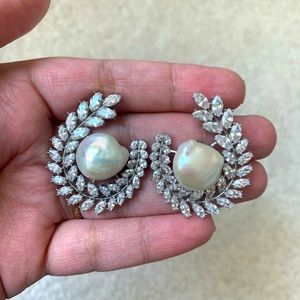 Pearl studded earrings